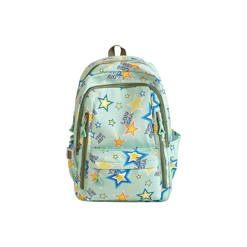 WICKBUEN Polyester Backpack Regular Women's White/Black/Purple/Green-13