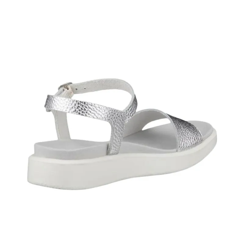 Ecco Flowt One Strap Sandals Women's Silver-2