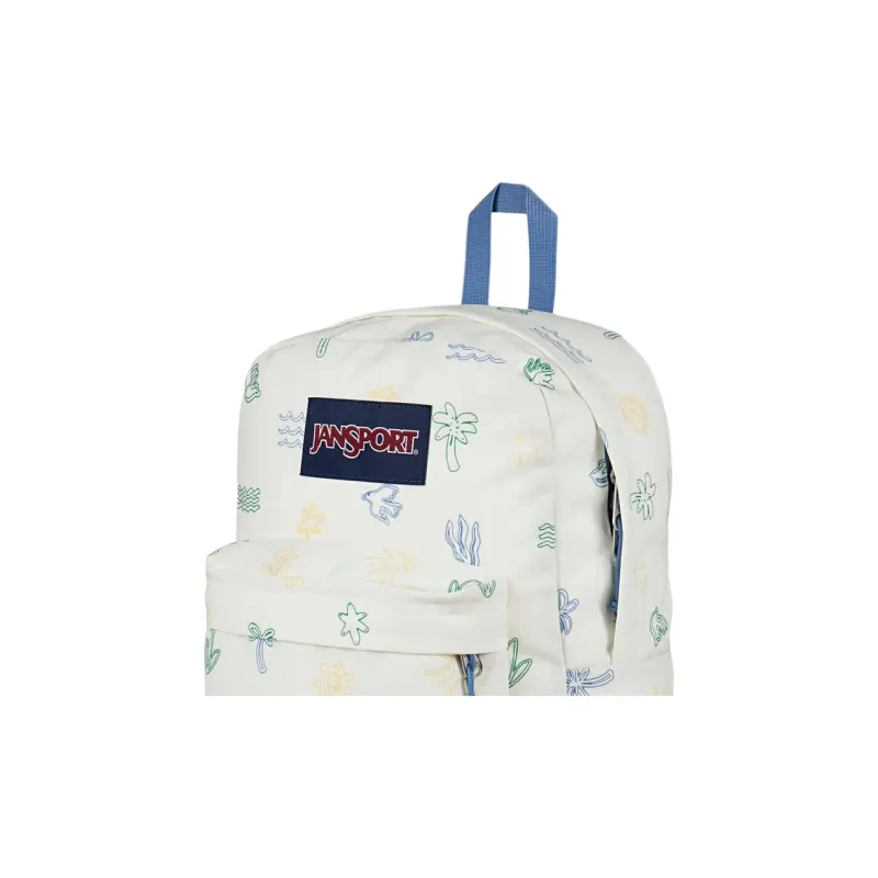 JanSport Polyester Backpack Trumpets Unisex White & Green-4