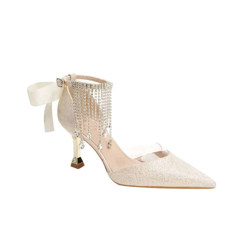 KATHRYN WILSON Slim Heel High Heels 7cm Women's Champagne-1