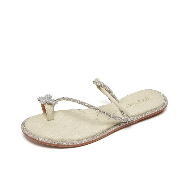 ST&SAT Rhinestone Quick Dry Antibacterial Massage Mule Sandals Women's-8