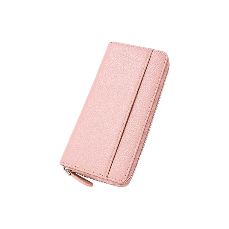 CARTELO Top Grain Cow Leather Multiple Card Slots Clutch Wallet Regular Unisex Black/Light Green/Light Blue/Pink/Gray-4
