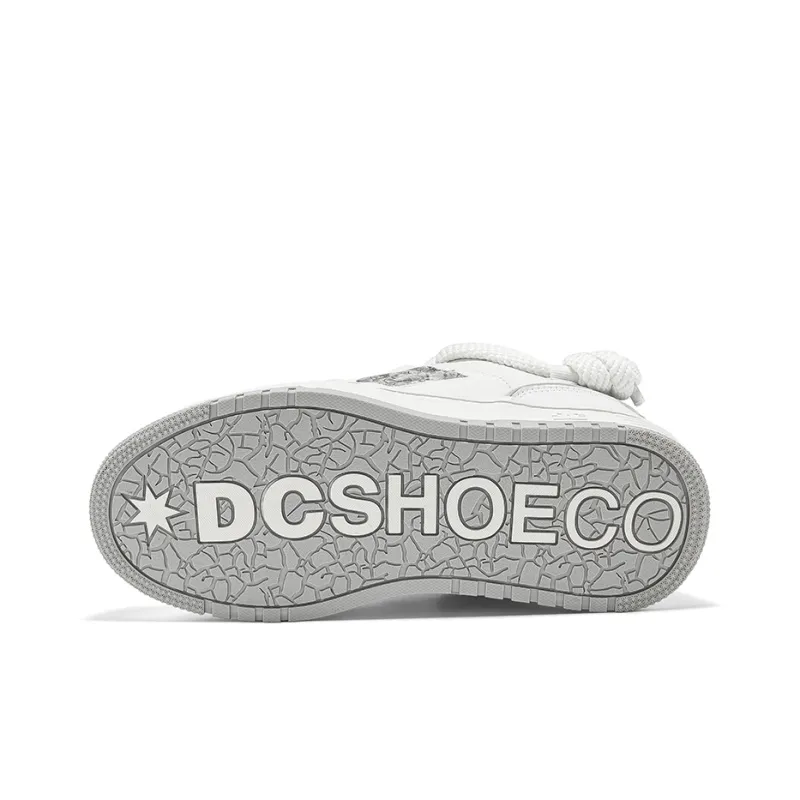 DC Shoes LNLAY CAS Low Top Skateboard Shoes Men's White Gray-4