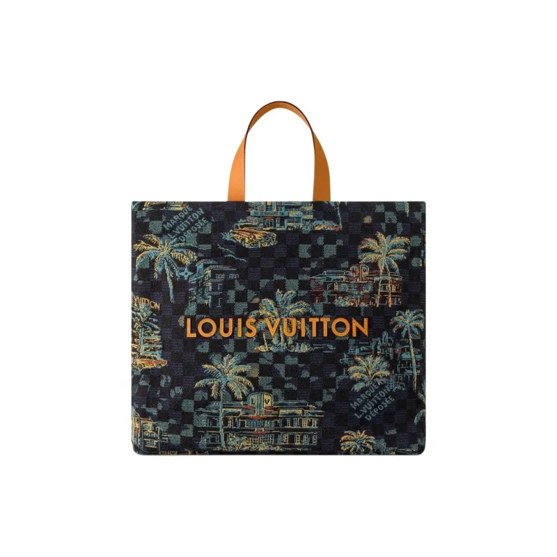 LOUIS VUITTON Damier Dual Controller Tote Bag, Shopping Bag, Shoulder Bag, Crossbody Bag, Handbag Trumpets Unisex Black-0