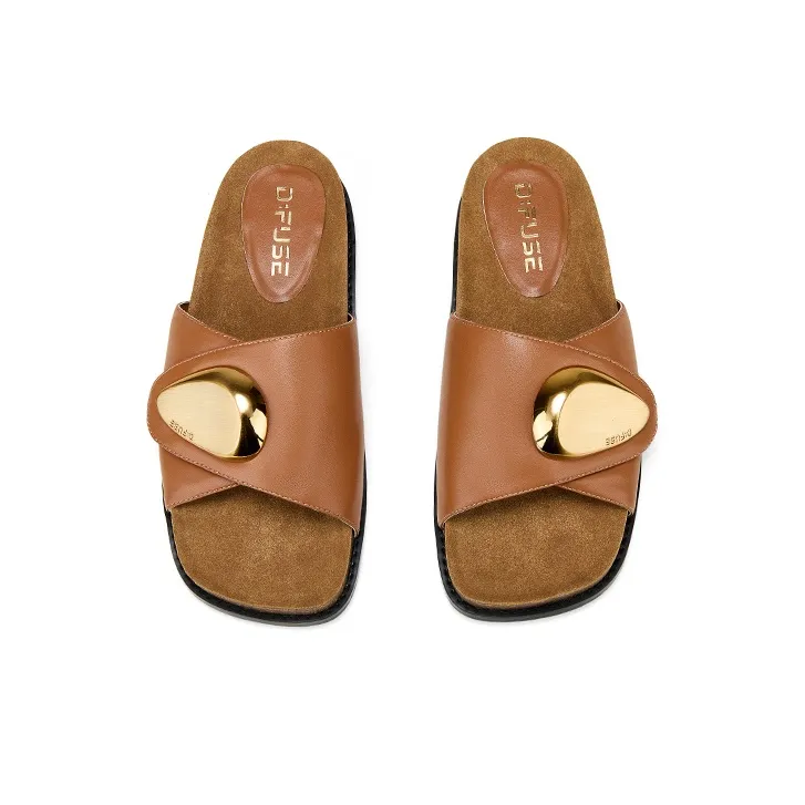 D FUSE SCANDINAVIA Rubber Sole Slip Resistant Slide Slippers Women's-4