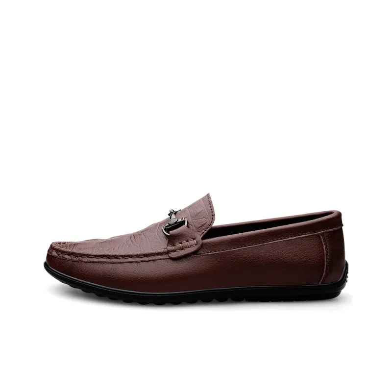 BAGE Gommino Loafers Unisex Brown-6