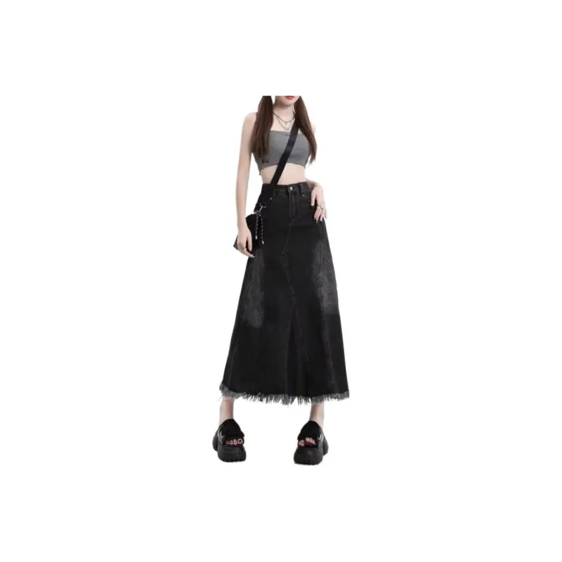 Concubine Zhu Denim Long Skirt Women's-0