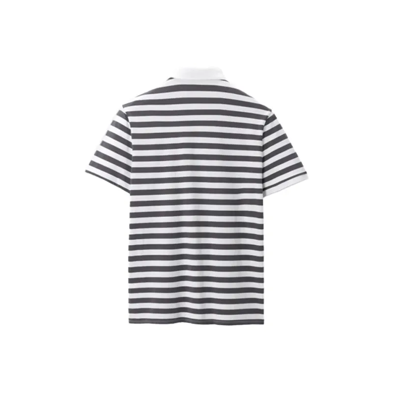 ARTSDON Polo Shirts Men Medium Gray Stripes-1