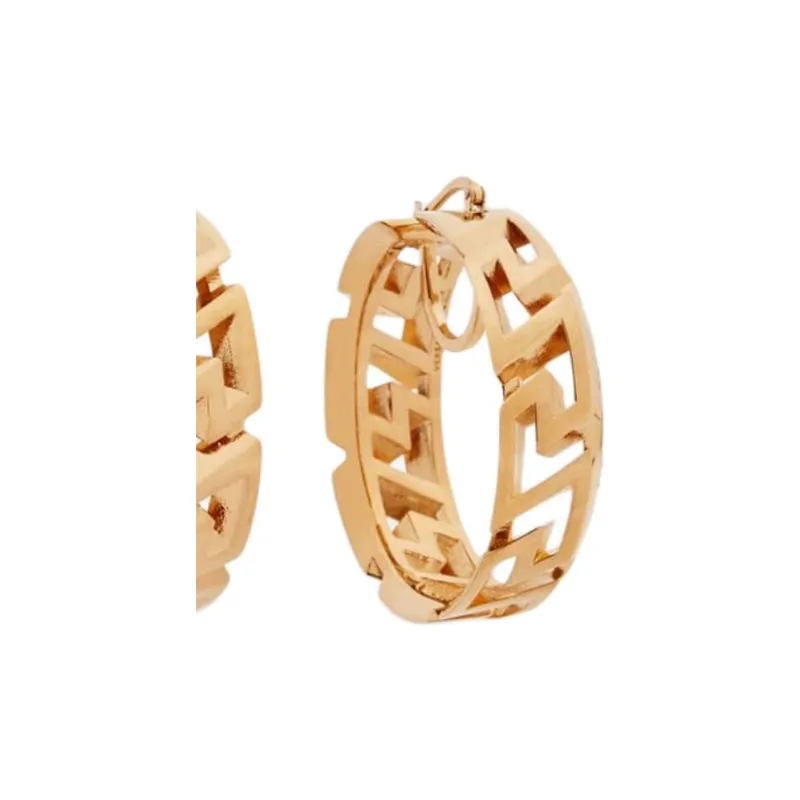VERSACE Brass Earrings Women's Gold-2