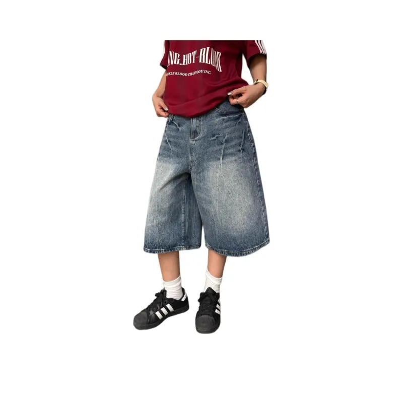 Humanism 1986 Denim Shorts Unisex Blue-0