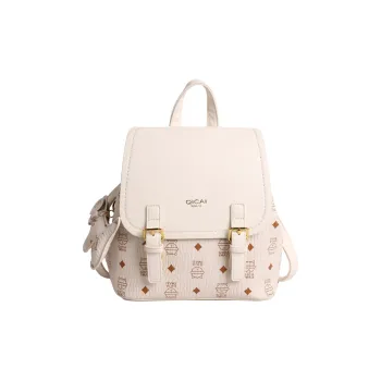 BAODIDAISHU PU Small Backpack Women's Ecru/Beige/Yellow/Pink/Brown