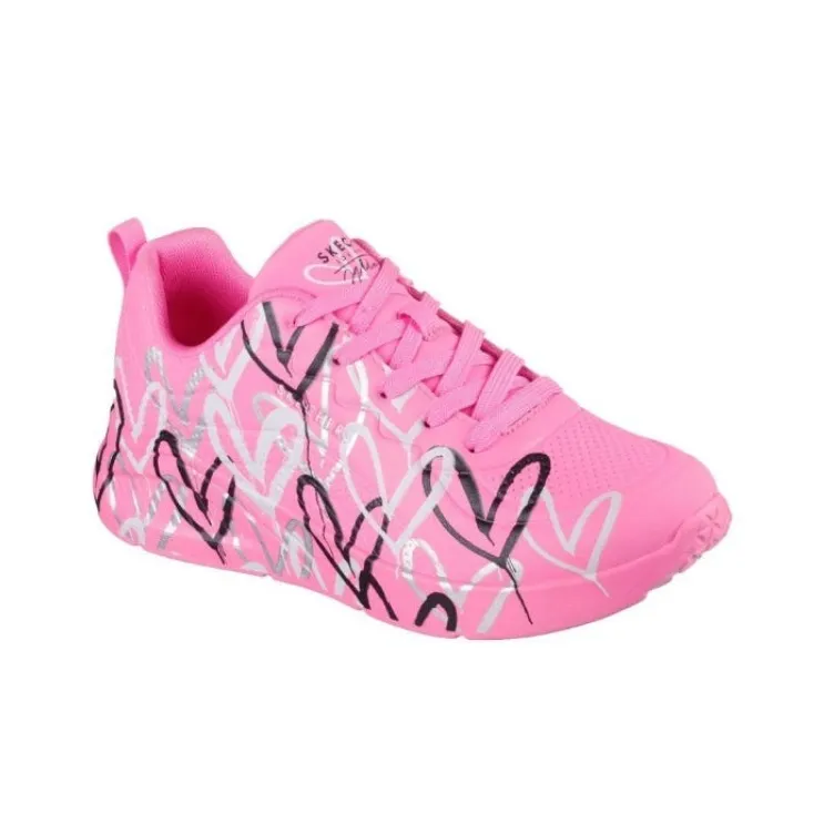 Jgoldcrown x Skechers Uno Low Top Running Shoes Women's Pink-3