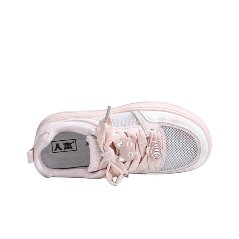 RENBEN Lightweight And Breathable Low Top Skateboard Shoes Women's Pink-4