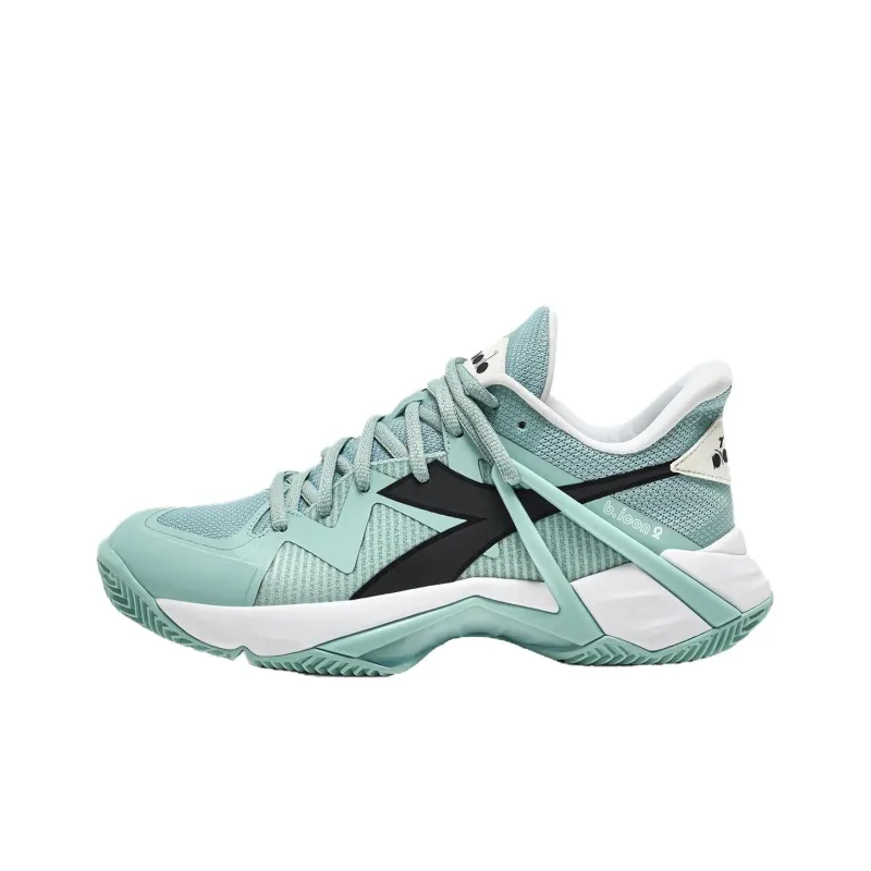 Diadora Cushioning, Wear Resistant Low Top Tennis Shoes Women's Light Green-0