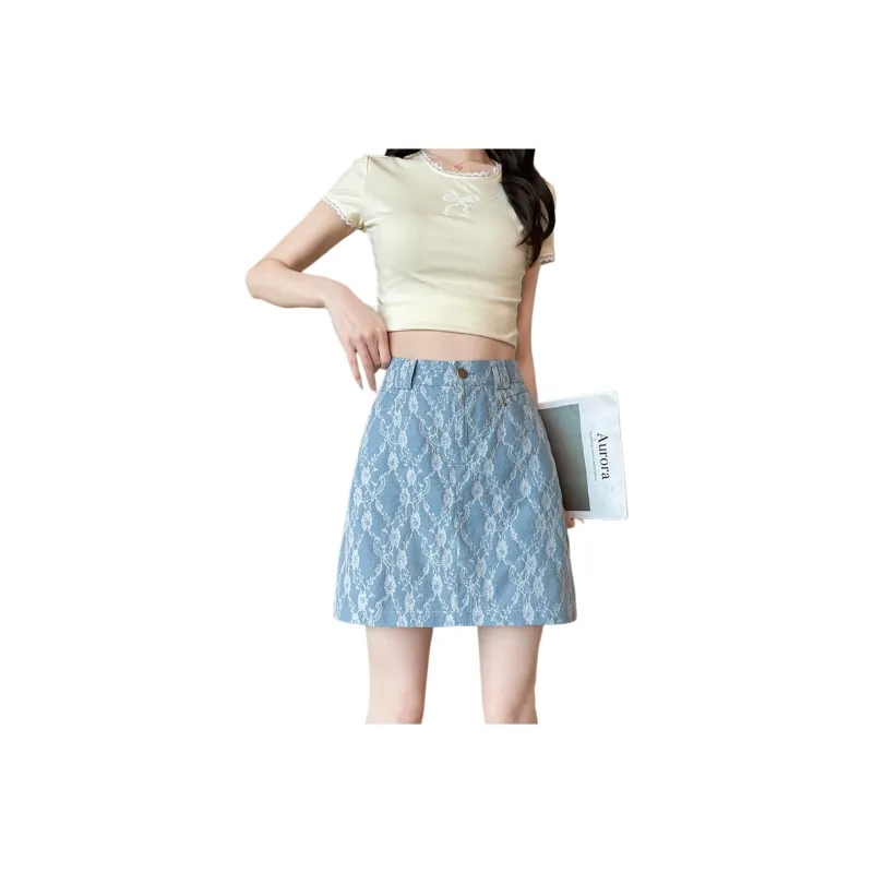SITOL Denim Short Skirts Women's-0