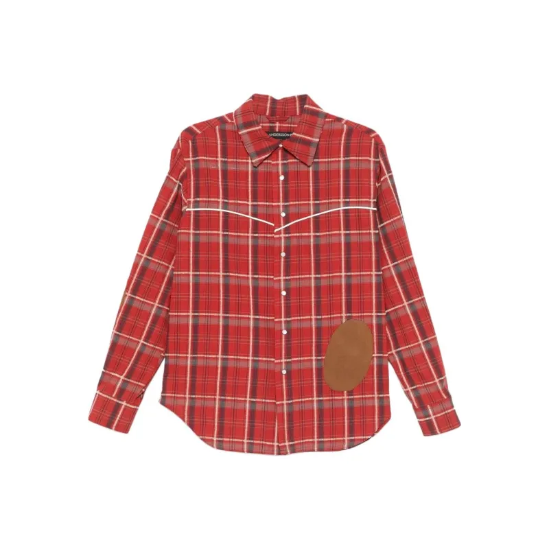 ANDERSSON BELL Noah Patch Checked Shirt-0