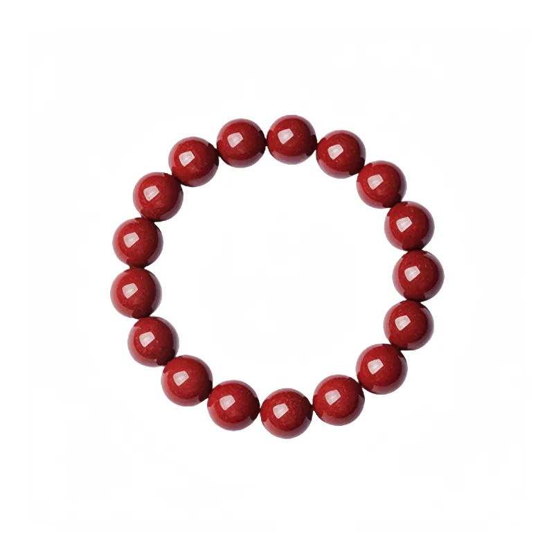 MY WORLD BEGINS AND ENDS WITH YOU Natural Cinnabar Bracelets Unisex-9