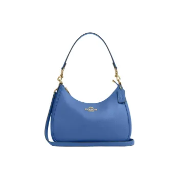 COACH Teri Pebble Leather Hobo Crossbody Bag, Shoulder Bag Tubas Women's Blue