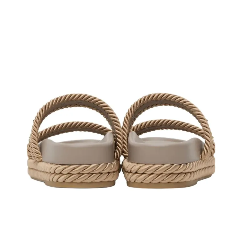 Valentino Slide Slippers Women's Brown-3