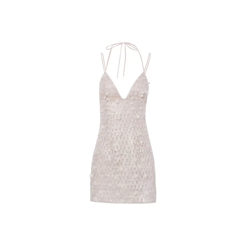 MIMI PLANGE Slip Dresses Women's Cream Apricot-0