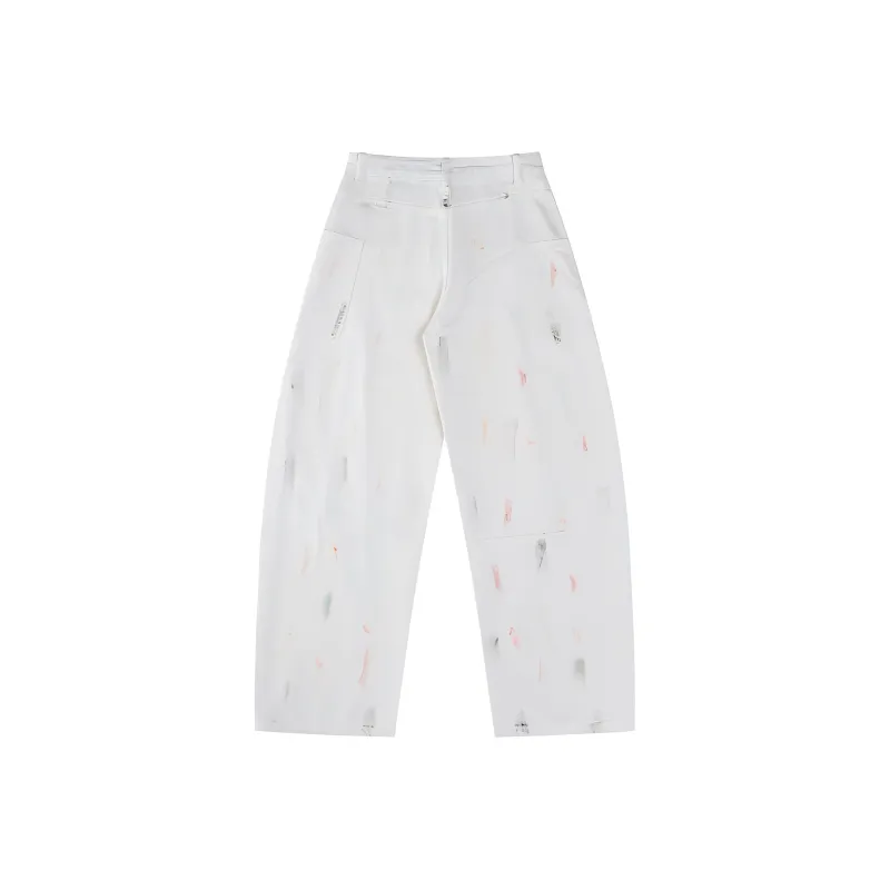 YINLEI Jeans Women's White-1