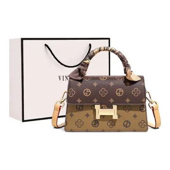 VINEY Synthetic Leather Handbag, Shoulder Bag, Crossbody Bag Regular Women's Coffee