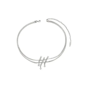 BOONEE ALUS White Gold Plated Copper Necklaces Women's