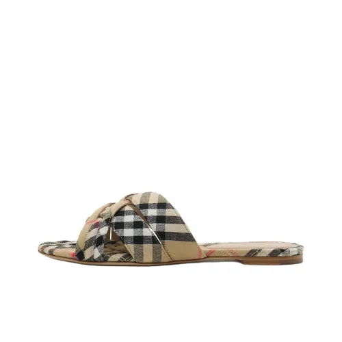 Burberry Slide Slippers Women's Beige