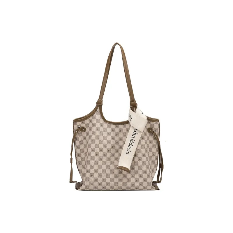 H YXIANG PVC Tote Bag, Shoulder Bag Women's Khaki-0