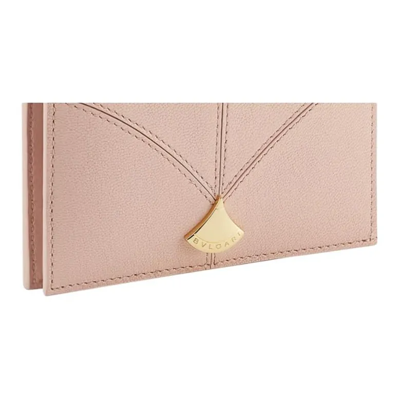 BVLGARI DIVAS' DREAM Goatskin Card Holder Women's Pink-3