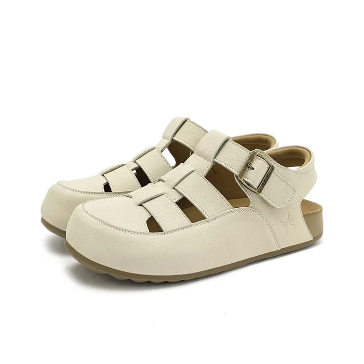 UBZ Roman Sandals Women's Ivory White-1
