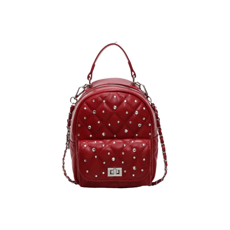 URBAN FOREST PU Backpack Women's Purple/Blue/Yellow/Red/Black/White-21