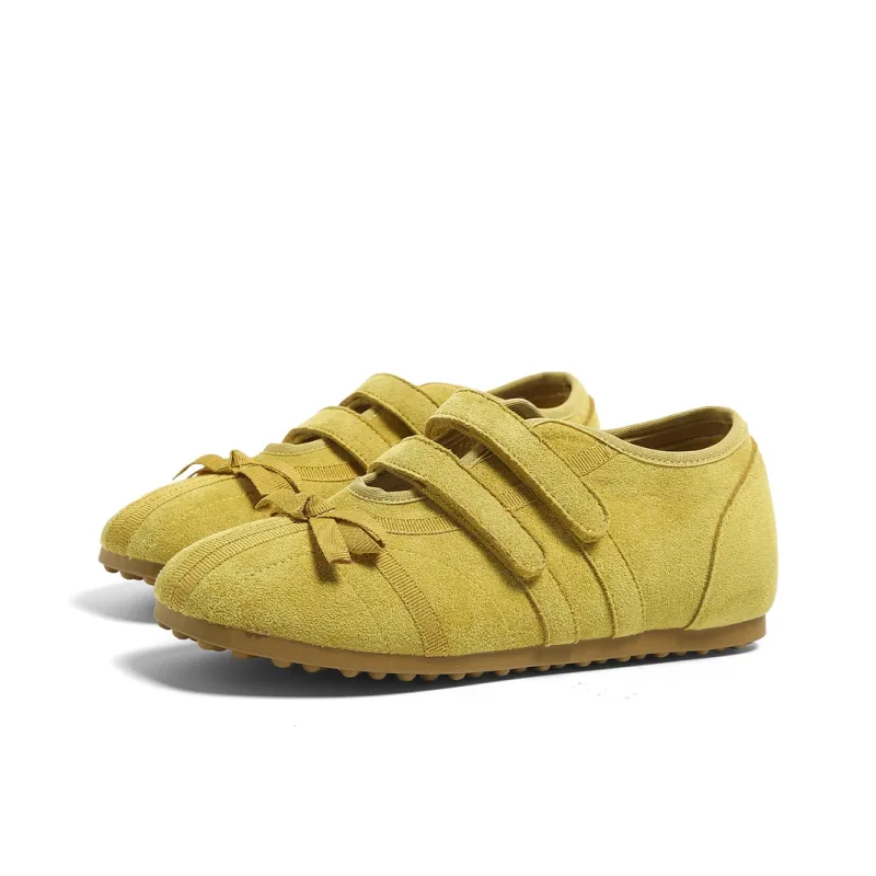 HUANQIU Abrasion Resistant, Breathable, Lightweight Low Top Casual Shoes Women's Yellow-3