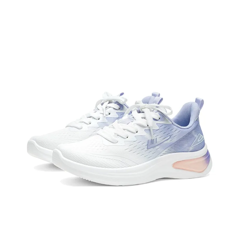 Warrior Slip Resistant, Abrasion Resistant, Breathable Low Top Casual Running Shoes Women's White Purple-1