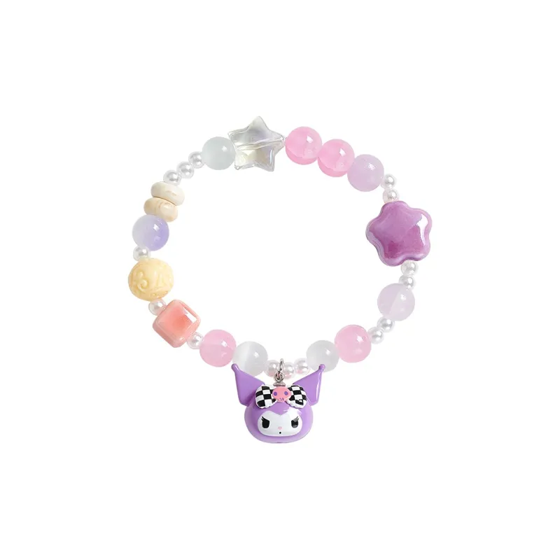 Sanrio Kulomi Acrylic Bracelets Women's Purple-0