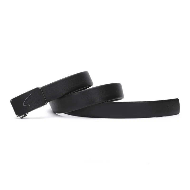Satchi Cow Leather Belt Men's Black Width 35.5mm-2