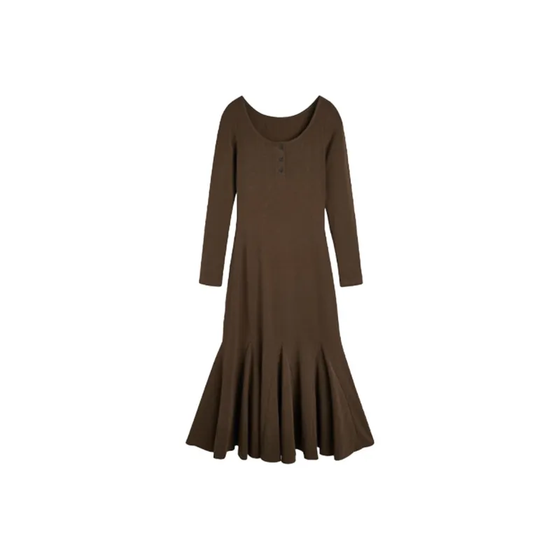 GUOZHEN Long Sleeved Dress Women's-6