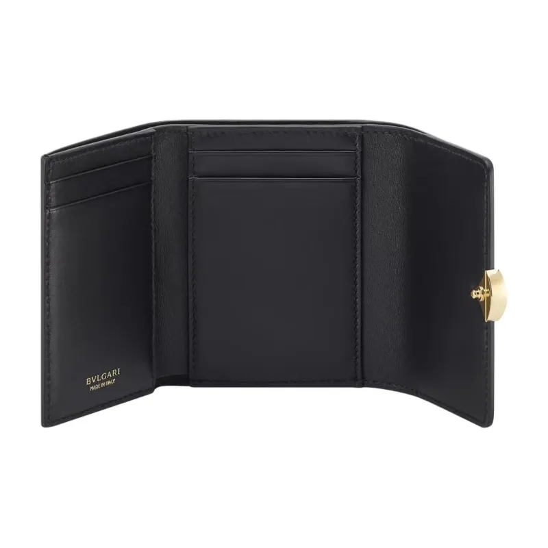 BVLGARI Sheepskin Wallet Women's Black-2