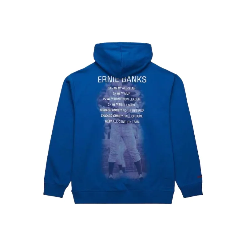Mitchell & Ness Ernie Banks Royal Chicago Cubs Sweatshirt Men's Blue-1