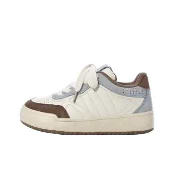 The New Age Family Anti Slip Wear Resistant Low Top Skateboard Shoes Women's Beige Brown