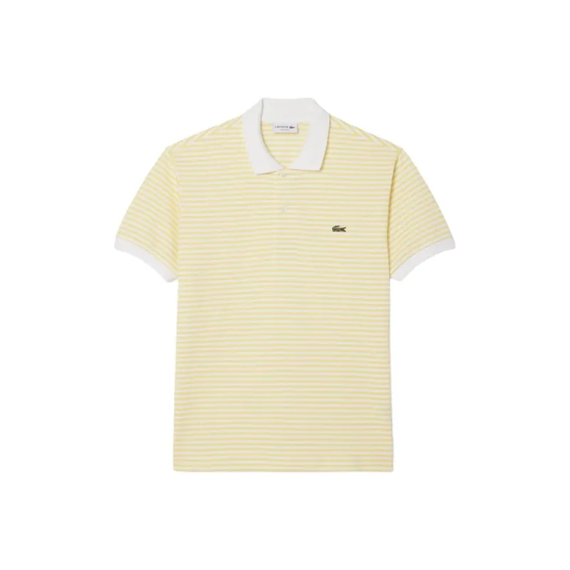 LACOSTE Polo Shirt Men's White/Yellow-0