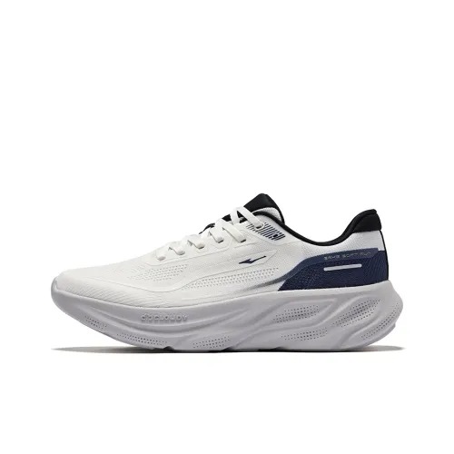 Erke Rebound And Breathable Low Top Running Shoes Men's Microcrystal White Fjord Blue