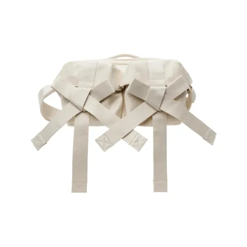 SIMONE ROCHA Satin Messenger Bag, Handbag Men's White