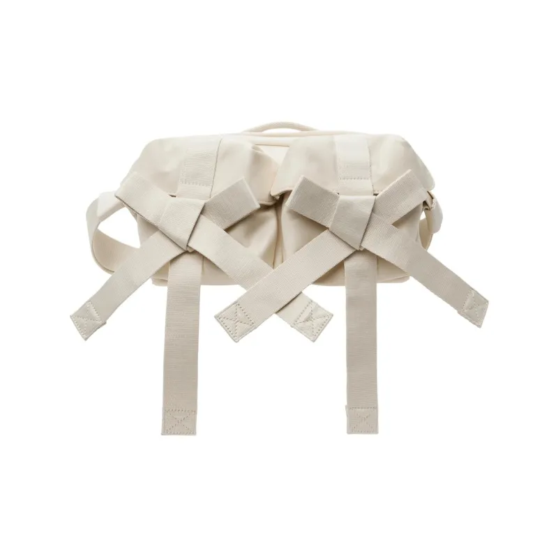 SIMONE ROCHA Satin Messenger Bag, Handbag Men's White-0