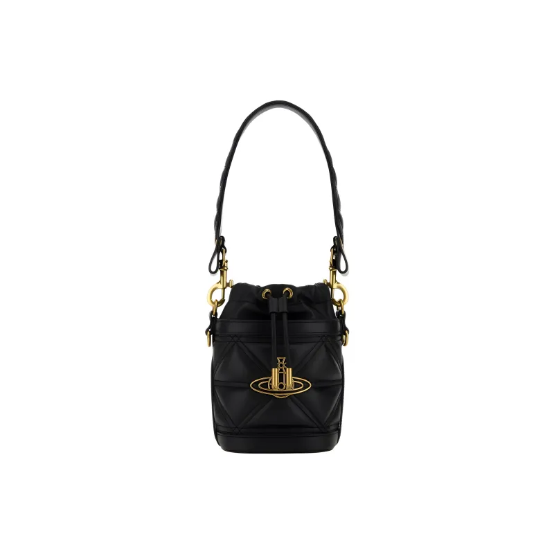 Vivienne Westwood Kitty Orb Plaque Small Bucket Bag-0