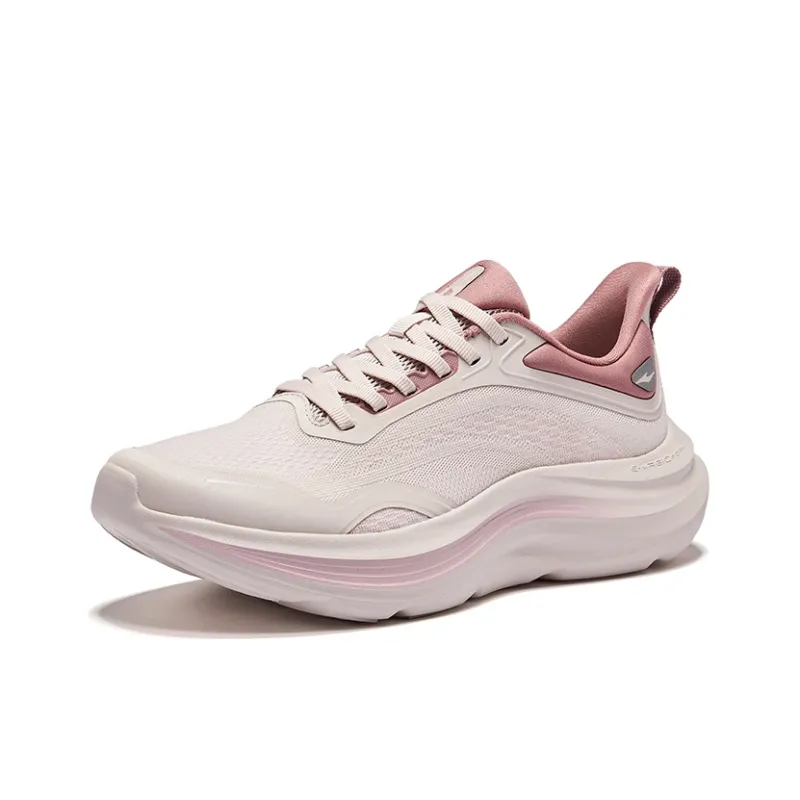 Erke Cloud Motion Running Shoes Women's Low Top Painted Gray Lip Stain-2