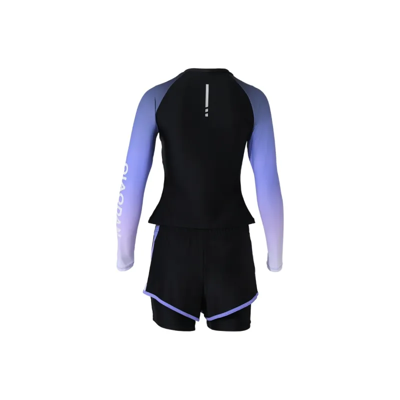 QIAODAN Two Piece Swimsuit Women's Black-1