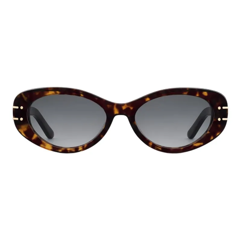 DIOR Acetate Metal Irregular Shape Sunglasses Women's Tortoiseshell-1
