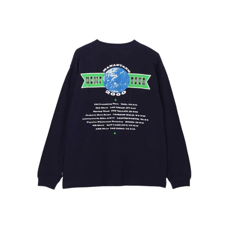 Manastash T Shirts Unisex Marine Blue-1