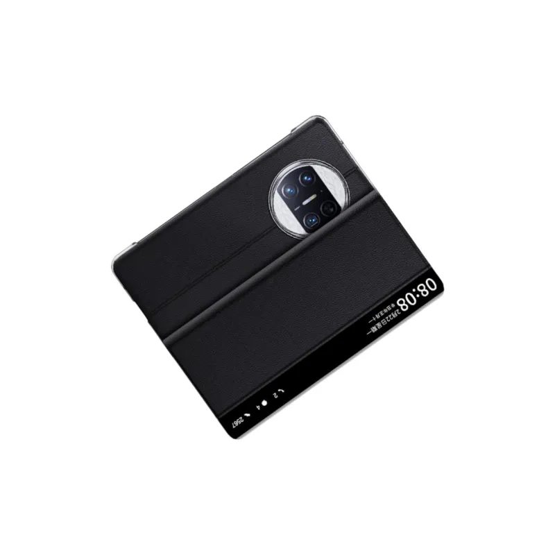 Usmile Vegan Leather Material Smart Window Phone Cases Compatible With Huawei Mate X3 Collection Business Formal-1